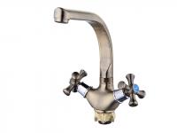 Смеситель для кухни бронз. QTZ4-D827KT G.lauf (Смеситель цинковый)