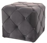 Пуф SIGNAL AVIVA K VELVET Bluvel 14, серый/венге New