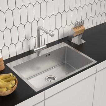 Кухонная мойка ARFEKA ECO AR 700*500 SATIN DECOR