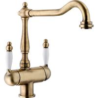 Смеситель для кухни FRANKE Old England Clear Water с фильтрацией, бронза