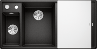 Мойка из силгр. Blanco AXIA III 6 S черный чаша слева, доска стекло