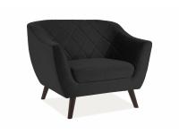 Кресло SIGNAL MOLLY 1 VELVET Bluvel19, черный