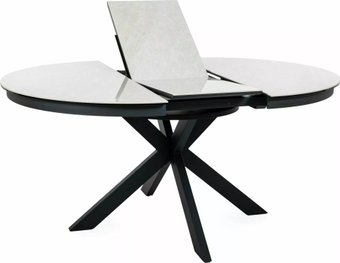 Кухонный стол Signal Porto ceramic 120-160/120 (бежевый taj mahal/черный)