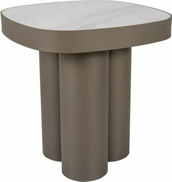 Журнальный столик Signal Stella C Ceramic (белый Nature Cloud/медный)