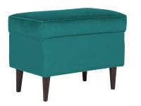 Пуф SIGNAL RON VELVET бирюзовый/венге