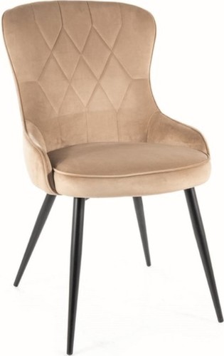Стул Signal Lotus Velvet (bluvel 28 бежевый/черный)