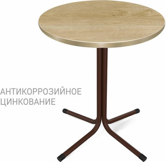 Кухонный стол Sheffilton SHT-TU7-1/TT 60 ЛДСП (коричневый муар(цинк)/черный/дуб песочный)