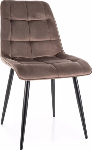 Стул Signal Chic Velvet Bluvel 38 (капучино/черный)