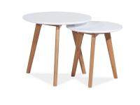 Комплект SIGNAL MILAN S2 (2 стола журнальных ) белый