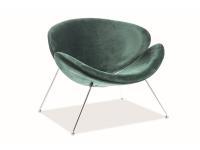 Кресло SIGNAL MAJOR VELVET Bluvel78, зеленый/хром