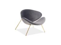 Кресло SIGNAL MAJOR VELVET GOLD серый