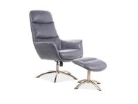 Комплект SIGNAL NIXON TAP.180 (кресло+подставка для ног) серый