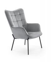 Кресло HALMAR CASTEL серый/черный
