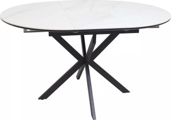 Кухонный стол Signal Gaston ceramic 100-135/100 (белый/черный)