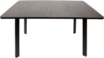 Кухонный стол ВВР Миллер (каспий черное золото/черный №3, пластик 120-160/80)