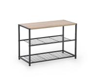 Полка для обуви HALMAR NARVIK ST-1 дуб сонома/черный, 63/30/43