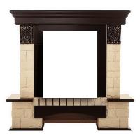 Портал Forte Classic U (угловой) камень бежевый, шпон темный дуб