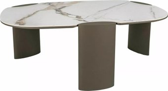 Журнальный столик Signal Adoro B Ceramic (белый Amber Bianco/медный)