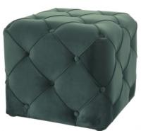 Пуф SIGNAL AVIVA K VELVET Bluvel 78, зеленый/венге New