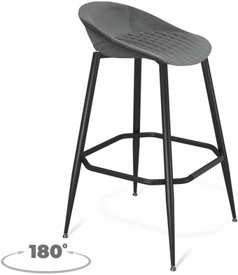 Стул Sheffilton SHT-ST19-SF2/S1480 (туманная дымка/черный муар, поворотный)