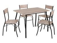 Комплект SIGNAL MODUS (стол обеденный + 4 стула) дуб/черный New