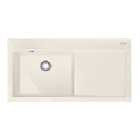Мойка кухонная Franke Mythos MTK 611-100 (ваниль, чаша слева)