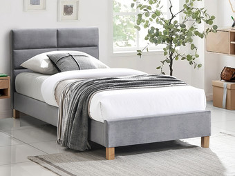 Кровать Signal Sierra Velvet tap. 150 90х200 (серый/дуб)