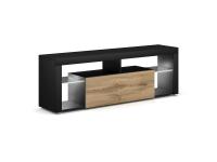 Тумба ТВ SIGNAL BORN черный/дуб вотан, LED белый