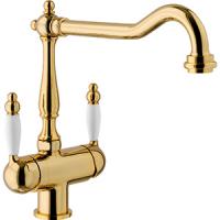 Смеситель для кухни FRANKE Old England Clear Water золото