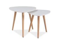 Комплект SIGNAL NOLAN A (2 стола журнальных) белый/бук
