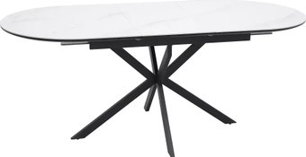 Кухонный стол Signal Gaston ceramic 140-180/100 (белый/черный)