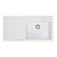 Мойка кухонная Franke Mythos MTK 611-100 (белый, чаша справа)