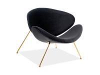 Кресло SIGNAL MAJOR VELVET GOLD черный
