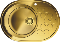 Мойка из нерж. стали Omoikiri Kasumigaura 65-AB-L нерж/латунь