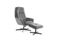 Комплект SIGNAL FORD VELVET BLUVEL 14 (кресло+подставка для ног) серый