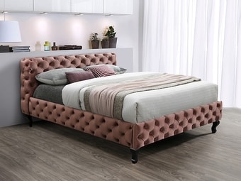 Кровать Signal Herrera Velvet 160x200 (античный розовый)