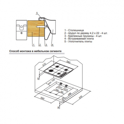Газовая панель Hansa BHGY61079