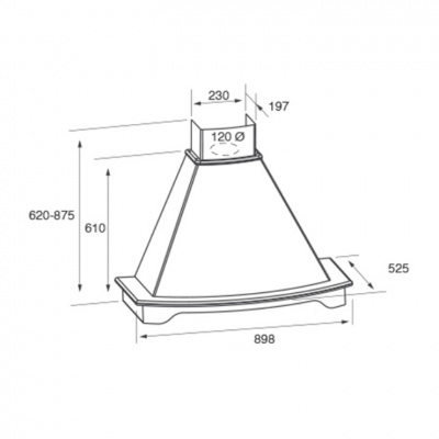 Вытяжка Jetair DENVER WH/A/90 T.GREZZO