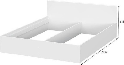 Кровать NN мебель Токио 160x200 00-00106112 (белый текстурный)