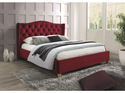 Кровать SIGNAL ASPEN VELVET бордовый, 160/200
