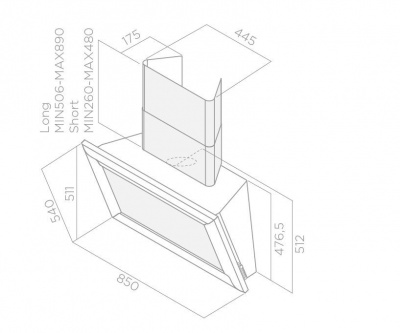 Вытяжка Elica AMELIE MATWH/F/85
