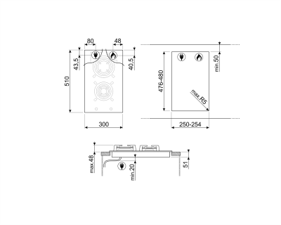 Газовая панель Smeg PV332CN
