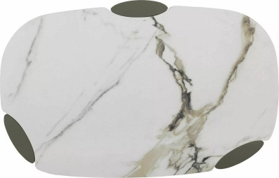Журнальный столик Signal Adoro B Ceramic (белый Amber Bianco/медный)