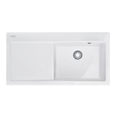 Мойка кухонная Franke Mythos MTK 611-100 (белый, чаша справа)