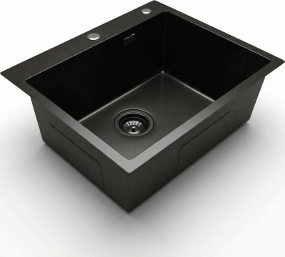 Кухонная мойка Blantek LS-5848STB Stone texture black