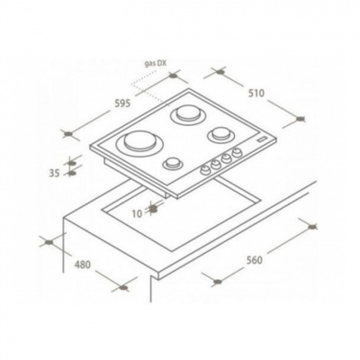 Газовая панель Hansa BHKS631540
