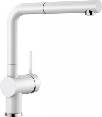 Смеситель BLANCO LINUS-S керамика глянцевый белый