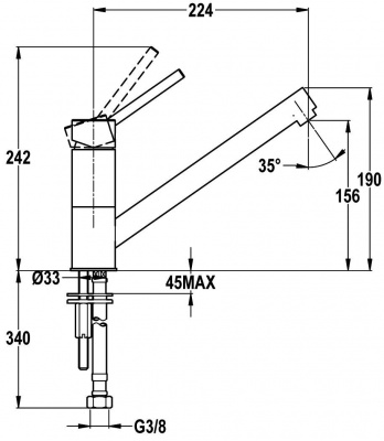Смеситель ТЕКА AUK 913 хром