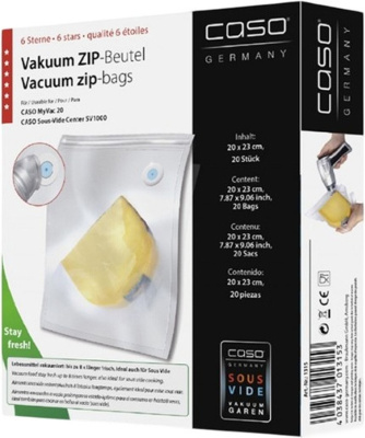 Пакеты вакуумные CASO Vacu Zip 20x23 150 мкм 20 шт