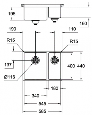 Grohe K700 Мойка из нержавеющей стали
